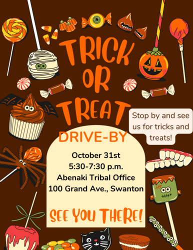 Trick or Treat Drive-By Abenaki Tribal Office